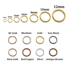 Load image into Gallery viewer, 200pcs/lot Gold Silver Loop 4 5 6 8 10 mm Open Jump Rings for DIY Jewelry Making Necklace Bracelet Findings Connector Supplies