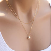 Load image into Gallery viewer, Sweet Simple Double Layer Pearl Collarbone Necklace Charming Women's Choker Chain Pendant Female Fashion New Year Jewelry Gifts