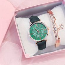 Load image into Gallery viewer, Luxury Women's Watches bracelet set Starry Sky Ladies Women Watch Casual Leather Quartz Wristwatch Girl clock relogio feminino