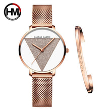 Load image into Gallery viewer, High Quality 1 set Bracelet & Japan Quartz Waterproof Young Lady Watch Stainless Steel Mesh Band Women Watches Relogio Feminino