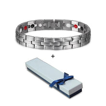 Load image into Gallery viewer, Health Magnetic Bracelet Male Stainless Steel Wrist Band Magnetic Bracelet Men Hand Chain Energy Bracelets for Men Dropshipping