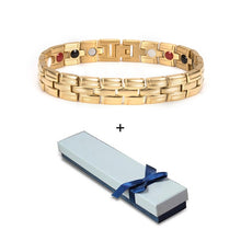Load image into Gallery viewer, Health Magnetic Bracelet Male Stainless Steel Wrist Band Magnetic Bracelet Men Hand Chain Energy Bracelets for Men Dropshipping