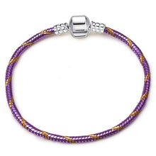 Load image into Gallery viewer, BAOPON คุณภาพสูงเงินแท้สีงู Fine สร้อยข้อมือยุโรปสร้อยข้อมือผู้หญิงเครื่องประดับ DIY ทำ