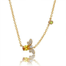 Load image into Gallery viewer, Charms Bee Design 925 Sterling Silver Jewelry Sets Citrine Pendant Necklace Earrings Ring Bracelet Jewelry Gifts For Women
