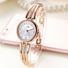 Load image into Gallery viewer, New Fashion Rhinestone Watches Women Luxury Brand Stainless Steel Bracelet watches Ladies Quartz Dress Watches reloj mujer Clock
