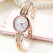 Load image into Gallery viewer, New Fashion Rhinestone Watches Women Luxury Brand Stainless Steel Bracelet watches Ladies Quartz Dress Watches reloj mujer Clock
