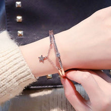 Load image into Gallery viewer, New Fashion Rhinestone Watches Women Luxury Brand Stainless Steel Bracelet watches Ladies Quartz Dress Watches reloj mujer Clock
