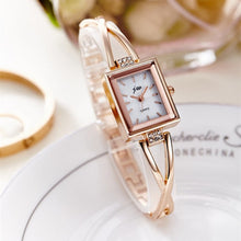 Load image into Gallery viewer, New Fashion Rhinestone Watches Women Luxury Brand Stainless Steel Bracelet watches Ladies Quartz Dress Watches reloj mujer Clock
