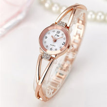 Load image into Gallery viewer, New Fashion Rhinestone Watches Women Luxury Brand Stainless Steel Bracelet watches Ladies Quartz Dress Watches reloj mujer Clock
