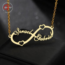 Load image into Gallery viewer, Goxijite Customize Infinite Name Layer Necklace For Women Personalized Gold Stainless Steel Custom Name Jewelry friend gift
