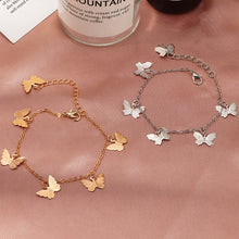 Load image into Gallery viewer, Bohemian Butterfly Star Bracelet &amp; Bangle for Women Simple Gold Silver Color Chian Butterfly Charm Bracelet 2020 Fashion Jewelry
