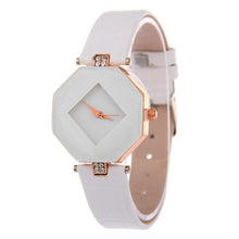 Load image into Gallery viewer, Women Watches Gem Cut Geometry Crystal Leather Quartz Wristwatch Fashion Dress Watch Ladies Gifts Clock Relogio Feminino 5 color
