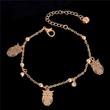 Load image into Gallery viewer, SHUANGR New Arrival Butterfly charm anklet bracelet for women Gold-Color Bracelet on a leg Fashion foot chian Ankle love jewelry
