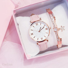 Load image into Gallery viewer, Luxury Women's Watches bracelet set Starry Sky Ladies Women Watch Casual Leather Quartz Wristwatch Girl clock relogio feminino

