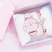 Load image into Gallery viewer, Luxury Women's Watches bracelet set Starry Sky Ladies Women Watch Casual Leather Quartz Wristwatch Girl clock relogio feminino
