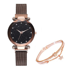 Load image into Gallery viewer, Elegant diamond watch.  Buy a watch and get a diamond bracelet free
