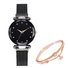 Load image into Gallery viewer, Elegant diamond watch.  Buy a watch and get a diamond bracelet free
