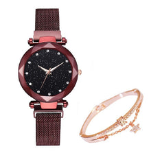 Load image into Gallery viewer, Elegant diamond watch.  Buy a watch and get a diamond bracelet free
