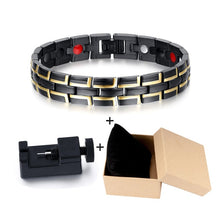 Load image into Gallery viewer, Health Magnetic Bracelet Male Stainless Steel Wrist Band Magnetic Bracelet Men Hand Chain Energy Bracelets for Men Dropshipping
