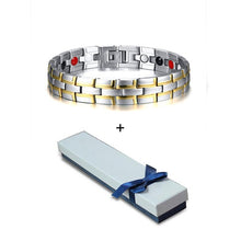 Load image into Gallery viewer, Health Magnetic Bracelet Male Stainless Steel Wrist Band Magnetic Bracelet Men Hand Chain Energy Bracelets for Men Dropshipping
