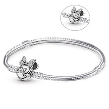 Load image into Gallery viewer, BAOPON คุณภาพสูงเงินแท้สีงู Fine สร้อยข้อมือยุโรปสร้อยข้อมือผู้หญิงเครื่องประดับ DIY ทำ
