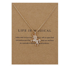 Load image into Gallery viewer, New Trendy Alloy Cute Elegant Sun Love Star Leaves Clover Unicorn Luck Pendant Necklaces for Women Fashion Accessories Jewelry
