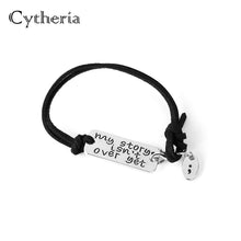Load image into Gallery viewer, my story isn't over yet Bracelets men Simple leather chian cheer up Bangles Leather Velvet Bracelet  Mental Health Suicide chain
